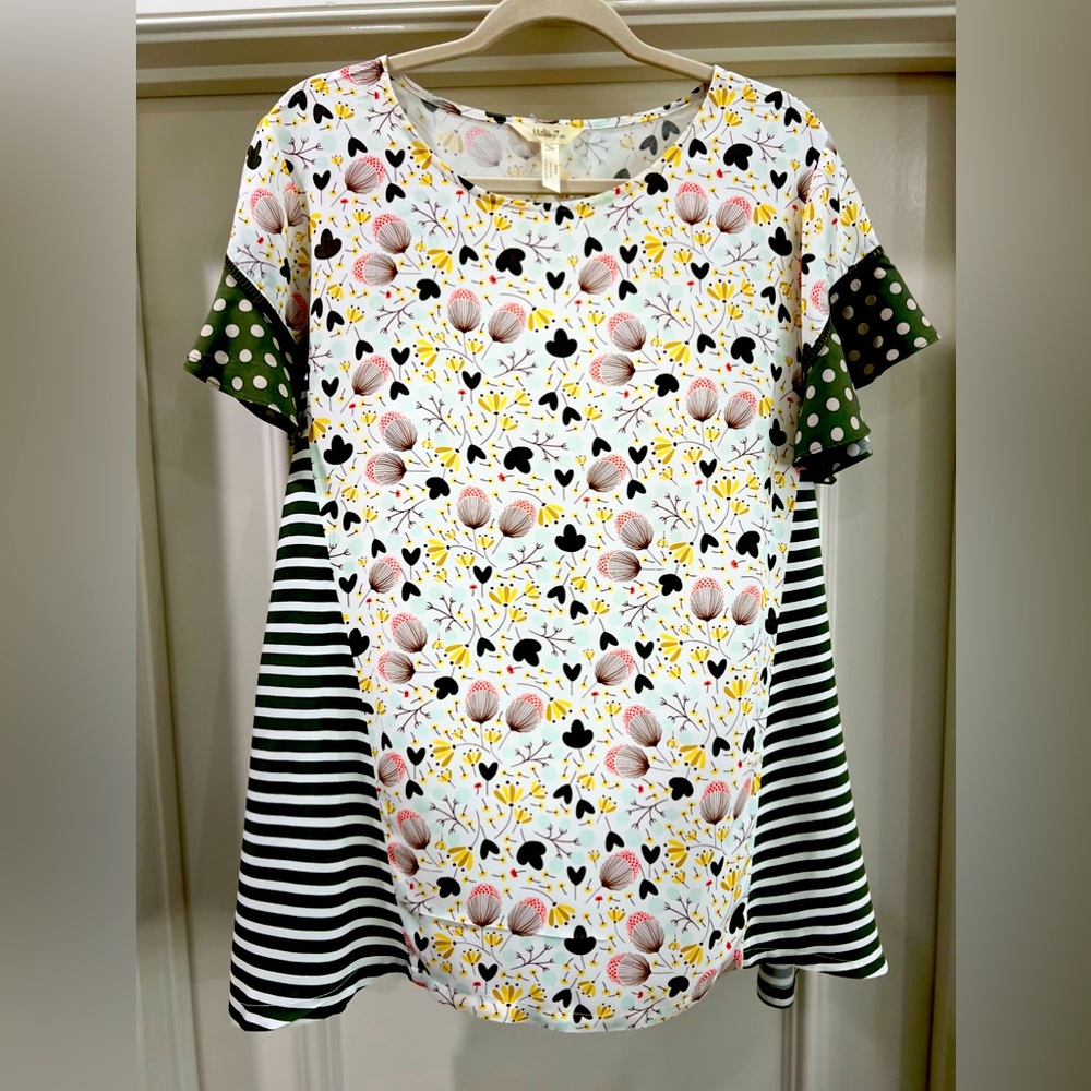 Matilda Jane floral and stripe top